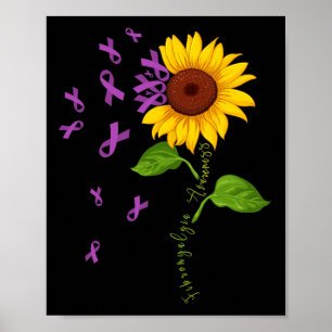 Purple Ribbon Fibromyalgia Awareness Month Warrior Poster