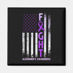 Purple Ribbon Fight Heimerheimer's Awareness Usa A Magnet