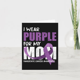 Purple Ribbon Fighter Mum Pancreatic Cancer Awaren Card
