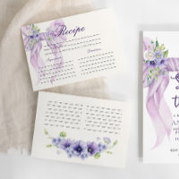 Purple Ribbon Flora Bridal Shower Recipe