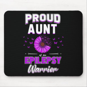Purple Ribbon Flower Proud Aunt Nephew Niece Epile Mouse Pad