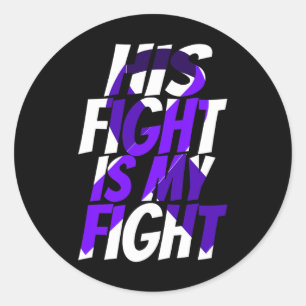 Purple Ribbon For Him Products Opioid Overdose Awa Classic Round Sticker