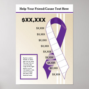 Purple Ribbon Gauge Poster