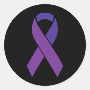 Purple Ribbon Heimerheimer Awareness Supporter Sur Classic Round Sticker