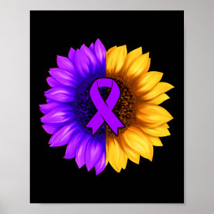Purple Ribbon Heimerheimer's Awareness Drug Overdo Poster