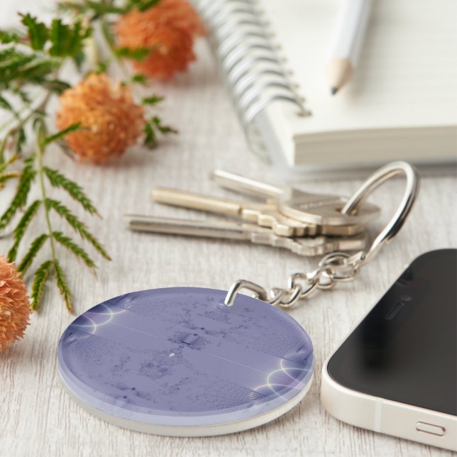 Purple Ribbon Key Ring (Front Right)