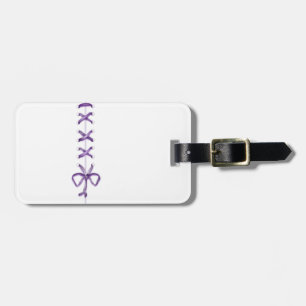 Purple Ribbon Luggage Tag