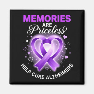 Purple ribbon memories are priceless alzheimer’s magnet