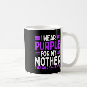 Purple Ribbon Mother Mama Overdose Awareness Mum Coffee Mug