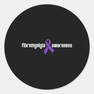 Purple Ribbon Outfits Fibromyalgia Awareness Gifts Classic Round Sticker