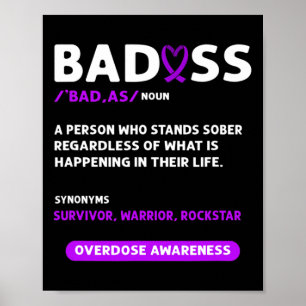 Purple Ribbon. Overdose Awareness 3 Poster