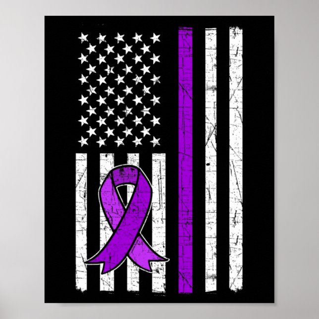 Purple Ribbon. Overdose Awareness 5  Poster (Front)