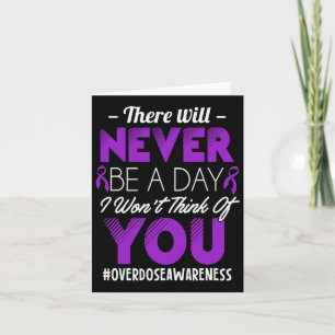 Purple Ribbon - Overdose Awareness  Card