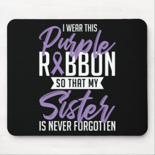 Purple Ribbon Overdose Awareness Day Gift Mouse Pad