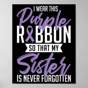 Purple Ribbon Overdose Awareness Day Gift Poster