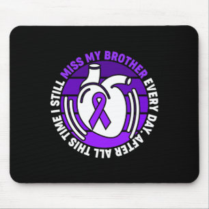 Purple Ribbon Overdose Awareness Miss Brother Memo Mouse Pad