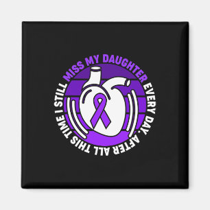 Purple Ribbon Overdose Awareness Miss Daughter Mem Magnet