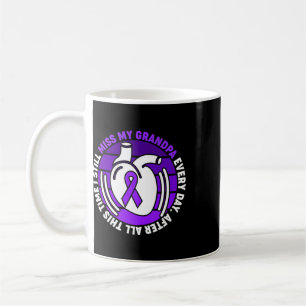 Purple Ribbon Overdose Awareness Miss Grandpa Memo Coffee Mug