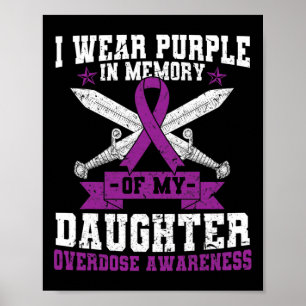 Purple Ribbon Overdose Awareness Month Costume Dau Poster