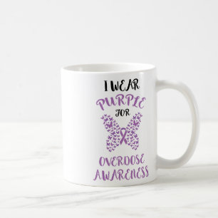 Purple Ribbon Overdose Awareness Month Overdose Aw Coffee Mug