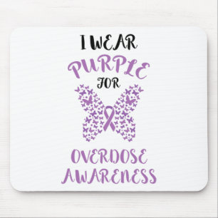 Purple Ribbon Overdose Awareness Month Overdose Aw Mouse Pad
