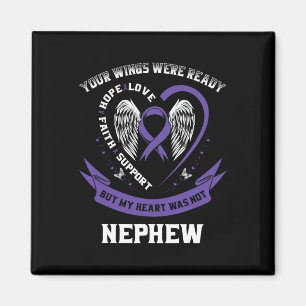 Purple Ribbon Pancreatic Cancer Awareness Nephew H Magnet
