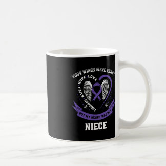 Purple Ribbon Pancreatic Cancer Awareness Niece He Coffee Mug