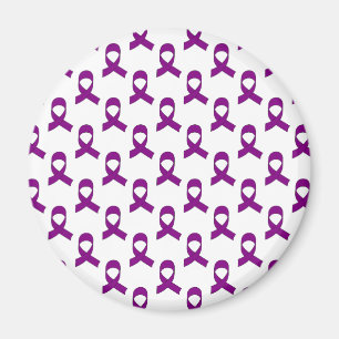 Purple Ribbon Pattern Magnet