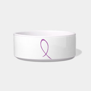 Purple Ribbon Pet Bowl