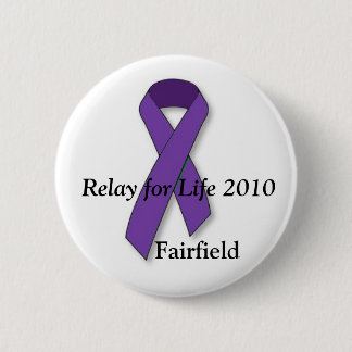 purple ribbon, Relay for Life 2010, Fairfield 6 Cm Round Badge