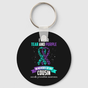 Purple Ribbon Suicide Prevention Awareness  Key Ring
