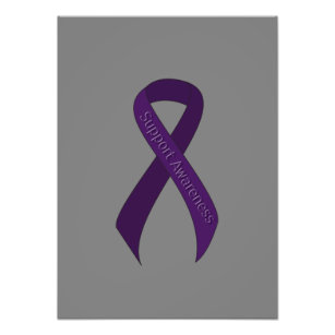 Purple Ribbon Support Awareness Photo Print