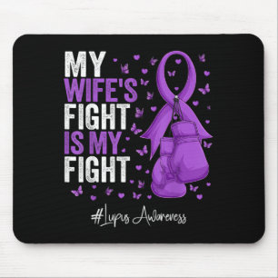 Purple Ribbon Wife Lupus Awareness Mouse Pad
