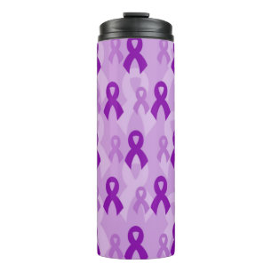 Purple Ribbons...Fibro Thermal Tumbler