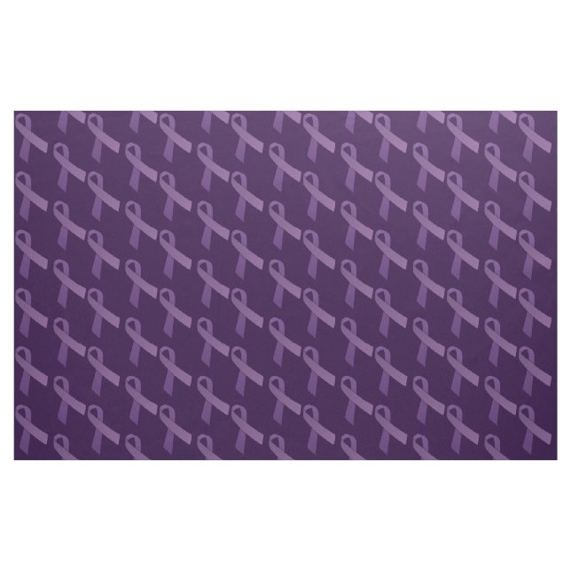 Purple Ribbons Tiled  Pattern Fabric (Fat Quarter)