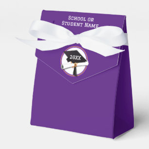Purple Ring on Grad Cap Graduation Favour Box