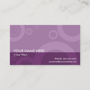 purple rings business card