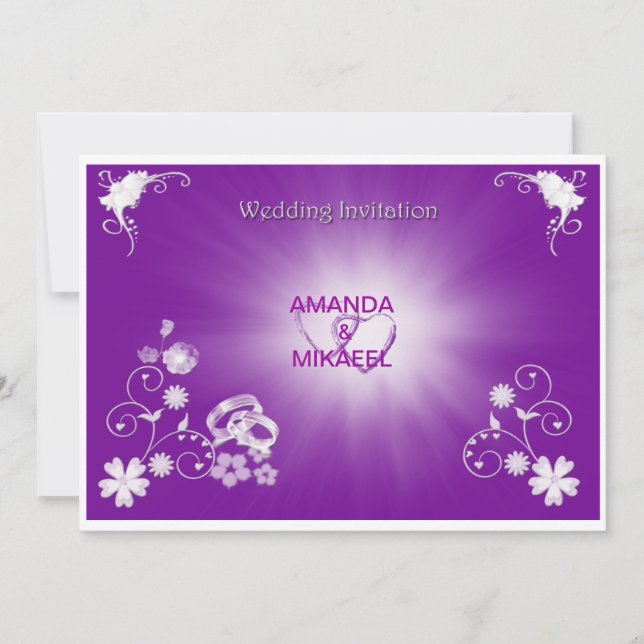 Purple rings invitation (Front)