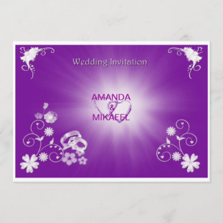 Purple rings invitation