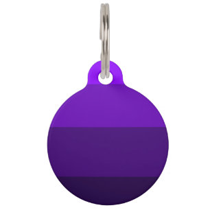Purple Riot Round Pet Tag