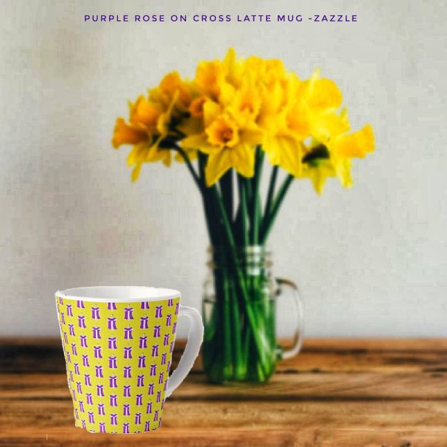 Purple Robe on Cross Latte Mug (Creator Uploaded)