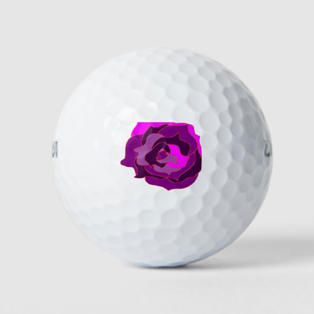 Purple Rose 2 Golf Balls (Front)