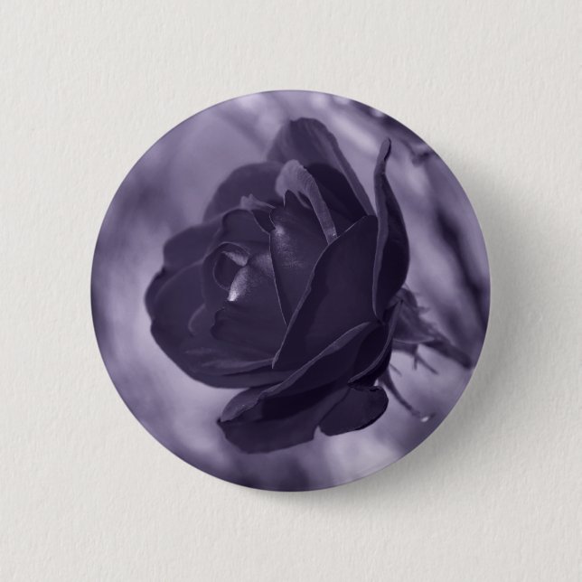 Purple Rose 6 Cm Round Badge (Front)