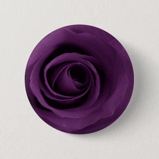 Purple Rose 6 Cm Round Badge (Front)