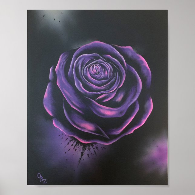 "Purple Rose" Art Poster Print (Front)