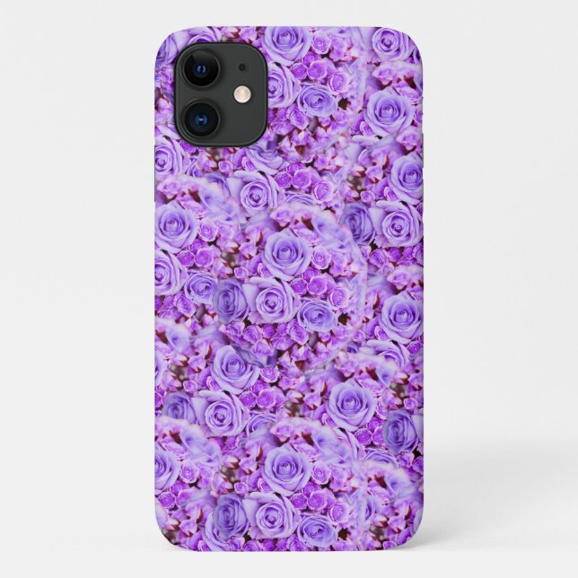 Purple Rose Bouquet Flower Explosion Case-Mate iPhone Case (Back)