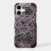 Purple Rose Celtic Knot Wrapping Paper