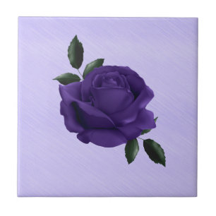 Purple Rose Ceramic Tile