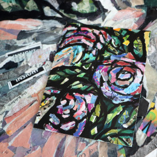 Purple Rose Collage                                Postcard