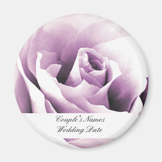 Purple Rose Favour Magnet Template (Front)